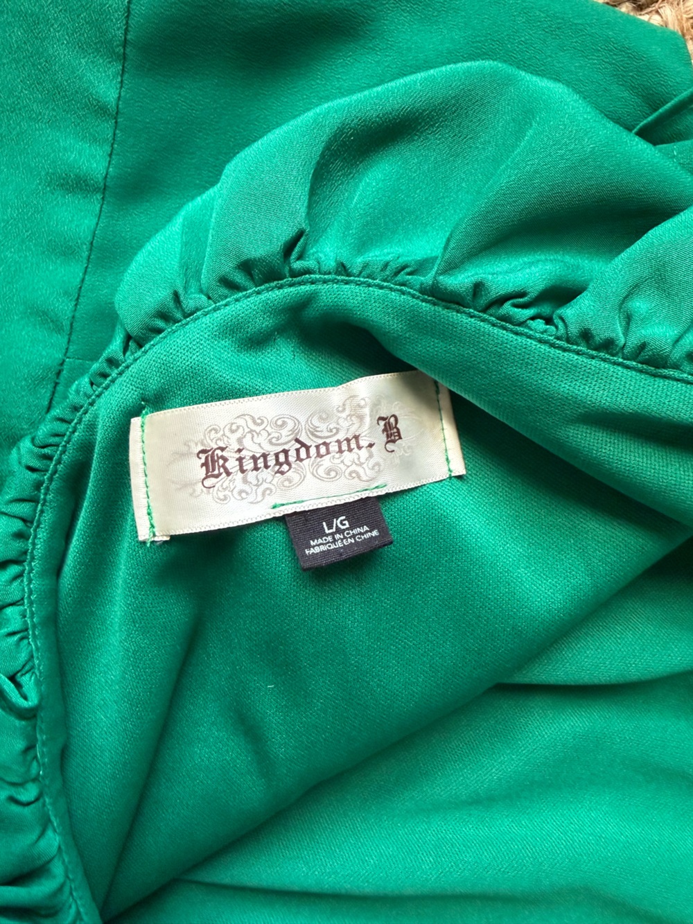 One-Shoulder Ruffle Dress in green - Picture 5 of 5
